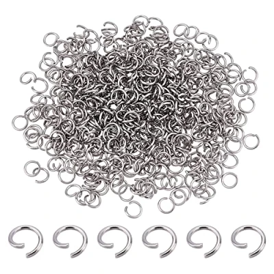 Afbeelding van PandaHall 480 stuks springringen van roestvrij staal, 5 mm, open verbindingsringen, metalen connectoren, sieradenaccessoires voor het maken sieraden, armbanden, halskettingen, oorbellen