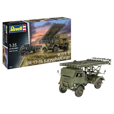 Afbeelding van 1:35 Revell 03338 Fordson BM 13 16 op WOT8 Katyusha/Cargo Militaire Truck Plastic Modelbouwpakket