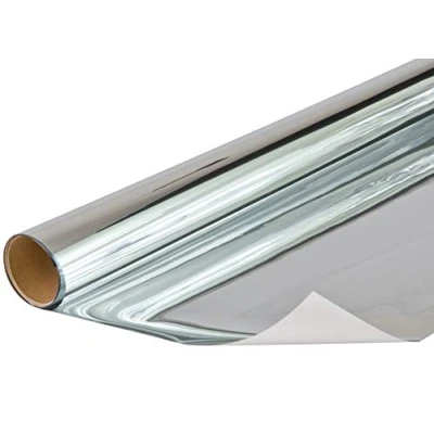 Afbeelding van Venilia Raamfolie, zelfklevend, spiegeleffect, bescherming tegen verblinding van zon en inkijk, met cutter schraper, pvc, 75 cm x 1,5 m