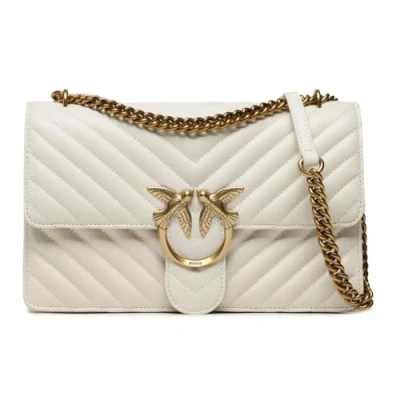Afbeelding van Pinko LOVE One Classic Schoudertas, Dames, Maat: Size, White