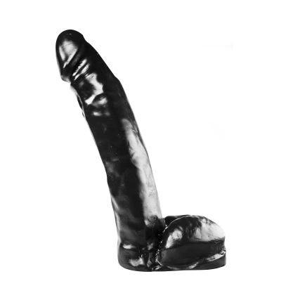 Afbeelding van Dark Crystal Zwarte Dildo met Balzak Harold 28 cm