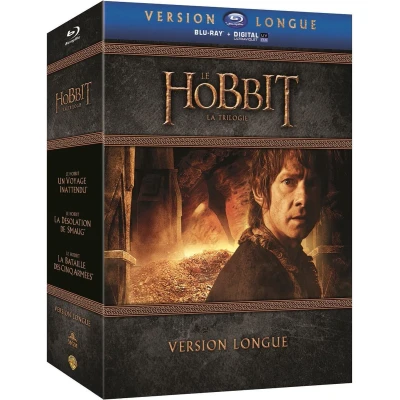 Afbeelding van Le Hobbit : Un voyage inattendu + La désolation de Smaug bataille des cinq armées Coffret 9 Blu Ray 2 DVD