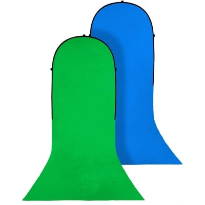 Afbeelding van BRESSER BR TR15 inklapbare Achtergrond groen/blauw 150x200+200cm