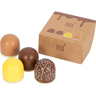 Afbeelding van Small Foot Houten Speeleten Marshmallows, 4dlg.