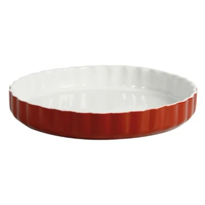 Image de Crealys 512735 moule à tarte en céramique framboise 28 cm