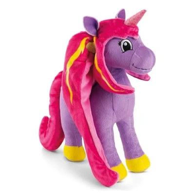 Afbeelding van pluche dier Lissy Pony Eenhoorn, 22 cm, paars, dier, schattige knuffel, om te spelen, voor kinderen en volwassenen, een geweldig cadeau idee