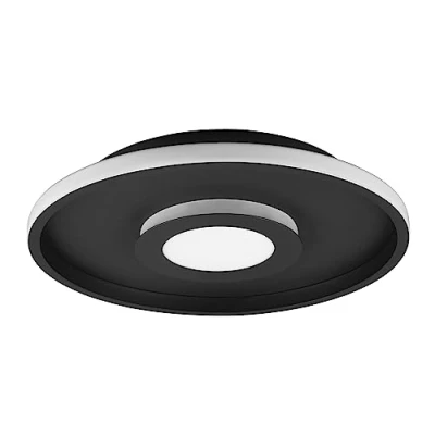 Afbeelding van TRIO ASCARI Plafondlamp Zwart mat incl. 1x SMD 35W Dimbaar met schakelaar Plafondbevestiging niet geschikt voor externe dimmer Lichtbron vervangbaar Badkamerverlichting