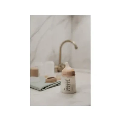 Afbeelding van Suavinex, Zero Anti koliek fles met speciale speen (A), voor baby&#039;s vanaf 0 maanden, babyfles pasgeborenen, ideaal gemengde borstvoeding, die de borst imiteert, 180 ml, licht