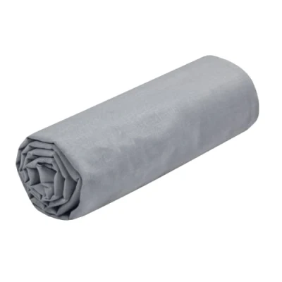 Afbeelding van Lovely CASA Hoeslaken, afmetingen 180 x 200 cm, grote spanhoogte 30 100% katoen Oeko Tex gecertificeerd, muiskleur, model Eden, beddengoed voor thuis, zacht en comfortabel een knus bed