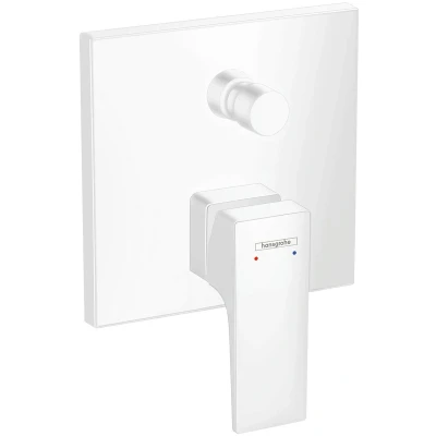 Afbeelding van Hansgrohe Metropol afbouwdeel voor ééngreeps inbouw bad/douchemengkraan zonder uitloop, met omstelling, mat wit