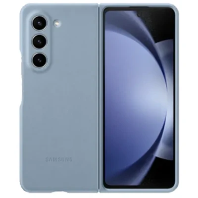 Afbeelding van Samsung Leren Back Cover Blauw Galaxy Z Fold 5
