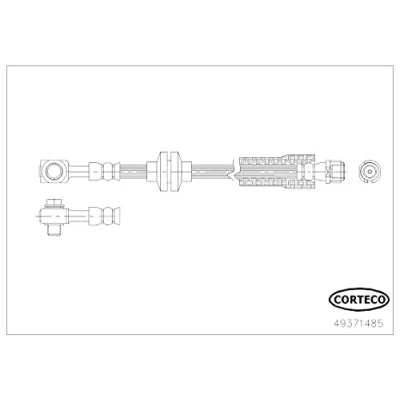 Afbeelding van CORTECO 49371485 Remslang 425 OPEL: Astra J Hatchback