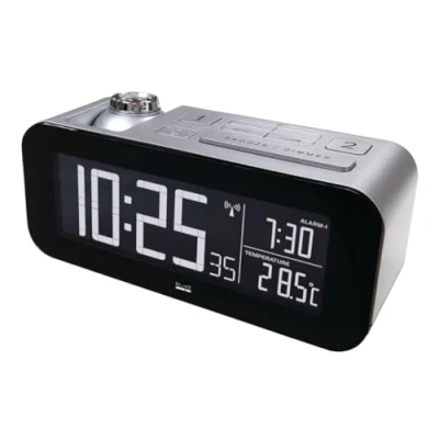 Afbeelding van Balance Zendergestuurde Projectie Wekker Lcd Zilver/Zwart