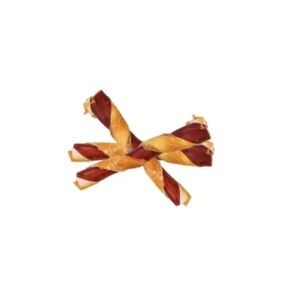 Afbeelding van Petstyle Living Twisted Stick Multicolor Met Kip 12,5 CM 3 STUKS