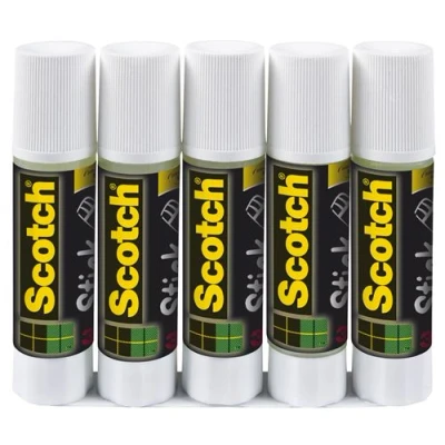Image de Set de 5 bâtons colle 3M Scotch 8 g