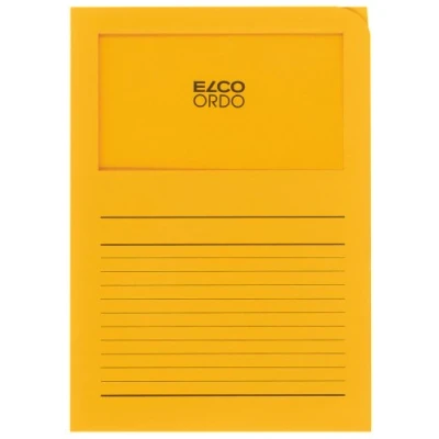 Afbeelding van Elco 100 stuks hoekhoezen met kijkvenster, 120 g, 22 x 31 cm, donkergeel