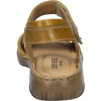 Afbeelding van Josef Seibel Sandalen met sleehak, Dames, Maat: 36, Safran Leer