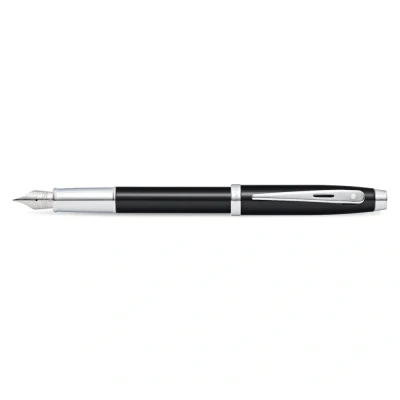 Afbeelding van Sheaffer 100 Matt Black Lacquer Vulpen Schrijfwijze: Fijn Kleur: Zwart De Vulpenwereld