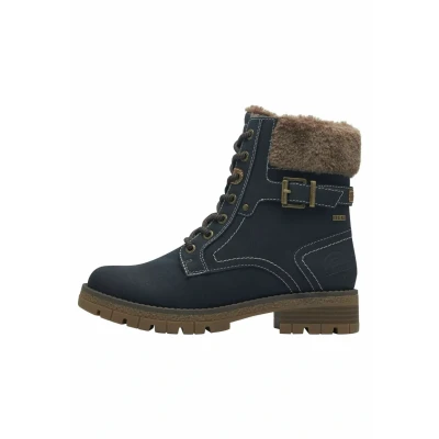Afbeelding van s.Oliver Stiefelette Snowboots, Dames, Maat: 36, Navy Textiel/ synthetisch
