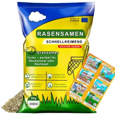 Afbeelding van graszaad 5 kg snel ontkiemend voor weelderige groene kleur Arpon universele zaden ideaal nieuwe aanplant en zaaien