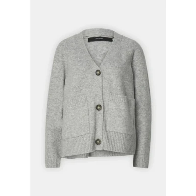 Afbeelding van Vero Moda Vmboom V NECK Button Cardigan Vest, Dames, Maat: XS, Light grey melange