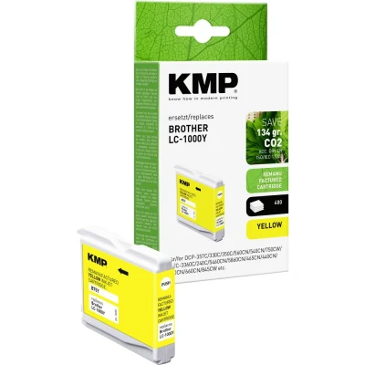 Afbeelding van KMP Inktcartridge vervangt Brother LC 1000Y Compatibel Geel B75Y 1035,4009