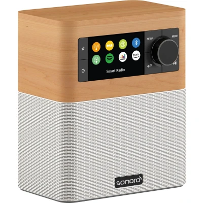 Afbeelding van Sonoro STREAM FM/DAB+ radio internet BlueTooth Maple/Wit