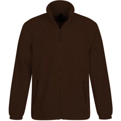 Afbeelding van SOLS Heren North Full Zip Outdoor Fleece Jacket (Donkere Chocolade) Maat 2XL