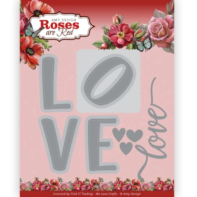 Afbeelding van Dies Amy Design Roses Are Red Love