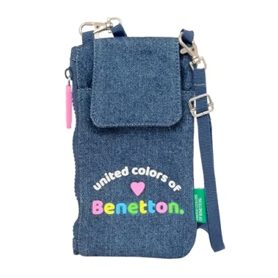 Afbeelding van Portemonnee Benetton Denim Zak voor mobiel Blauw