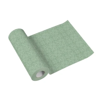 Afbeelding van PAW Decor Collection Tafelloper, Airlaid (40 x 2400 cm), elke 120 cm geperforeerd, ideaal voor doop, bruiloft, verjaardag, linnen structuur, groen