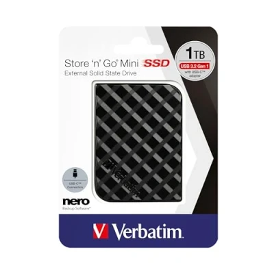 Image de Verbatim Store &#039;n&#039; Go Disque dur 1 To externe (portable) USB 3.2 Gen noir