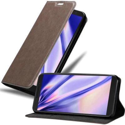Afbeelding van Cadorabo Hoesje geschikt voor Alcatel 3V in KOFFIE BRUIN Beschermhoes met magnetische sluiting, standfunctie en kaartvakje Book Case Cover Etui