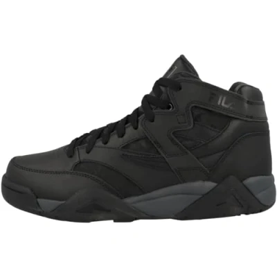 Afbeelding van Fila Squad Sneakers hoog, Heren, Maat: 43, Black Leer en textiel