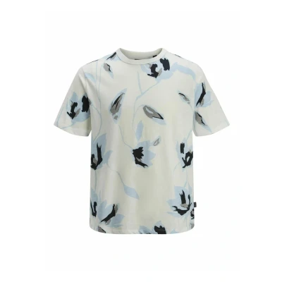 Afbeelding van Jack &amp; Jones Premium ALL OVER Print Rundhals Tshirt print, Heren, Maat: Large, Cloud dancer