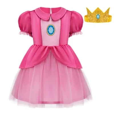 Afbeelding van Spooktacular Creations Roze Halloween jurk voor baby&#039;s, meisjes, prinsessenkostuum kleine prinsessenjurk van tule Halloween, cosplay feestjes (3T (3 4 jaar))
