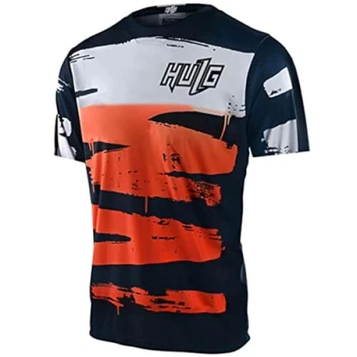 Afbeelding van fietsshirt heren korte mouwen ademend comfortabel zacht vochtafvoerend shirt mtb racefiets multisport fitness