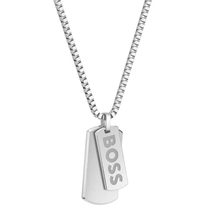Afbeelding van BOSS Devon Ketting silvercoloured, Heren, Maat: One Size, Silver coloured