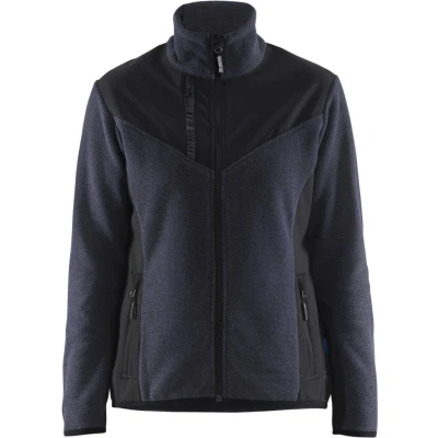 Afbeelding van Blaklader 5943 2536 Dames gebreid vest met softshell Donker marineblauw/Zwart
