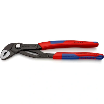 Image de KNIPEX 87 02 250 Cobra Pince à pompe eau High tech avec poignées fines multi composants gris atramentisé mm