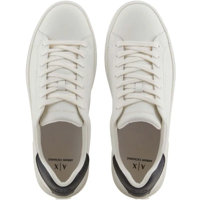 Afbeelding van Armani Exchange Sneakers laag, Heren, Maat: 41, Bianco nero Hoogwaardig imitatieleer