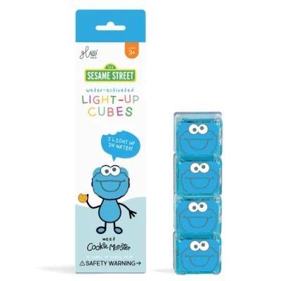 Afbeelding van Glopals Light Up Sesamstraat Koekiemonster 4 stuks Badspeelgoed GP FIN 4PK COOKIE