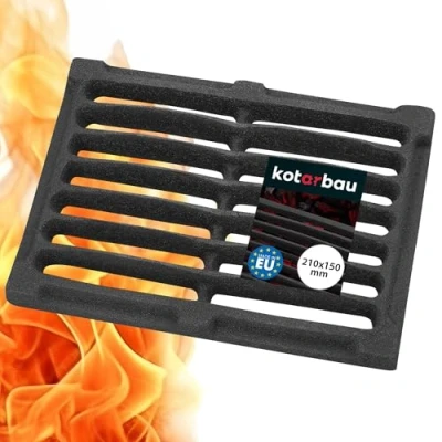 Afbeelding van KOTARBAU® Haardrooster van gietijzer, 21,5 x 15,5 cm, voor inzet, houtkachel, open haard, haard