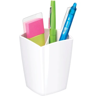Afbeelding van Pennenbak Gloss by CEP met 2 vakken, wit