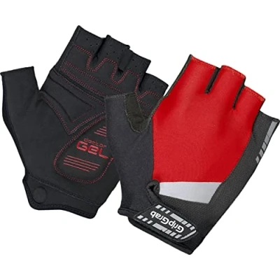 Afbeelding van GripGrab SuperGel Padded Korte Vinger Zomer Fietshandschoenen Wielrenhandschoenen met Padding Rood Unisex Maat S