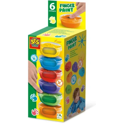 Afbeelding van SES Vingerverf 6 Kleuren, 6x45ml