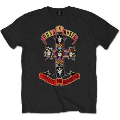 Afbeelding van Guns N&#039; Roses Appetite For Destruction Heren T shirt M Zwart