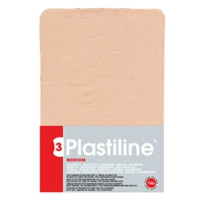 Afbeelding van Plastiline® 7255T plaat, modelleermassa, hoge precisie modelleren, snijden, vormen hardheid 3 (medium) 750 g neapel tint. Geproduceerd in Frankrijk