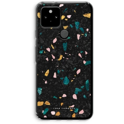 Afbeelding van Case Company® hoesje geschikt voor Google Pixel 5 Terrazzo N10 Soft Cover Telefoonhoesje Bescherming aan alle Kanten en Schermrand