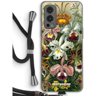 Afbeelding van Case Company® hoesje met Koord geschikt voor OnePlus Nord 2 5G Haeckel Orchidae Telefoonhoesje Zwart Bescherming aan alle Kanten en Over de Schermrand